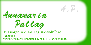 annamaria pallag business card